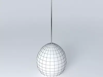 lustre de vime wicker ceiling lamp Free 3D model