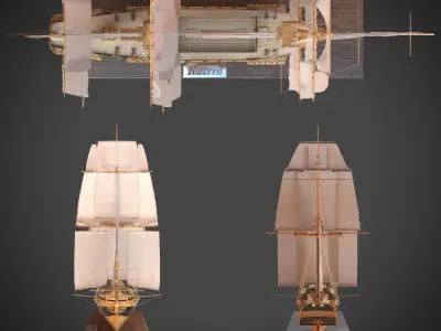 Sailing ship Katrin 3D model