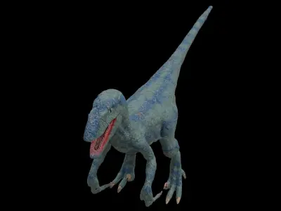 Velociraptor dinosaur Low-poly 3D model