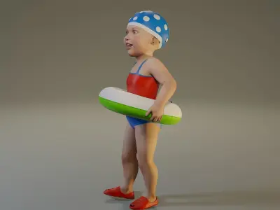 SwwimmingPool Child Female ACC0203002 Low-poly 3D model