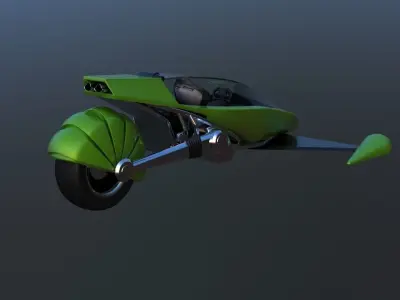 Futuristic Motorcycle 3D model