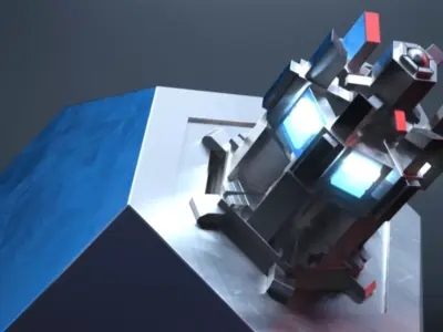 Futuristic Weapon Rig Free 3D model