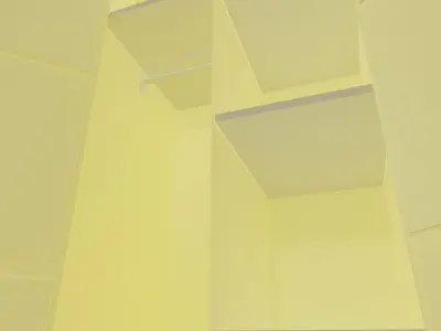 Modern Wardrobe 3D Model Low Poly Free low-poly 3D model