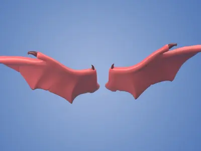 wings animal bird wing feather 3D model