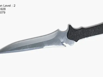 Knife Low-poly 3D model 36