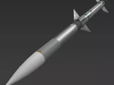 AIM 120 Low-poly 3D model