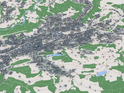 St Gallen City Switzerland 3D model