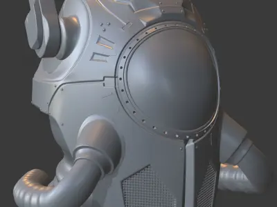 Sci fi alien futuristic helmet da1 3D model