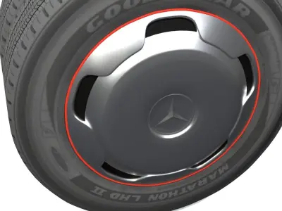 Mercedes Benz Bus Wheel 3D model
