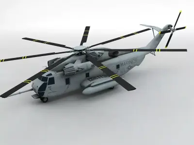Sikorsky CH53E Helicopter  Low-poly 3D model