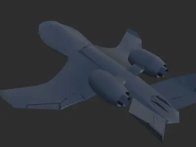 spy military vtol drone Low-poly 3D model