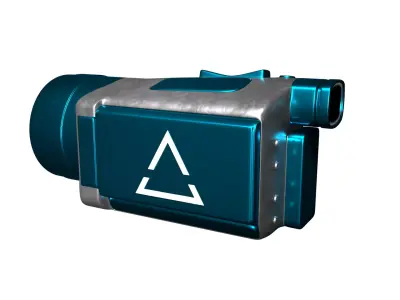 Sci-Fi Futuristic Handheld Camera Game Ready PBR Low-poly 3D model