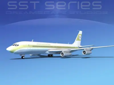 Boeing 707-320 SS Libyan Airways 3D model