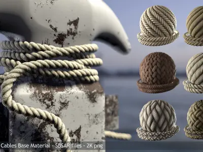 Rope and Cable Base Materials - png  sbsar Texture
