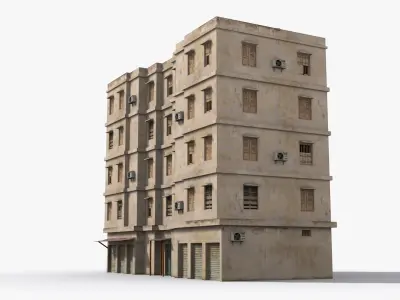 Arab Middle East Building x2 Low-poly 3D model