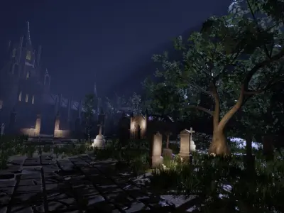 Dark Fantasy Church Pack Low-poly 3D model