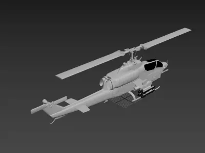 ah1w Helicopter 3D print model