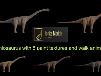 Dinosaur Brachiosaurus Sauropod Low-poly 3D model