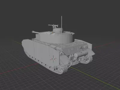 Panzer IV Ausf H - German Medium Tank WWII 3D print model