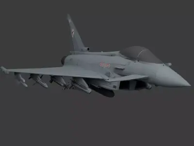  Fighter Jet 3D Model Low-poly 3D model