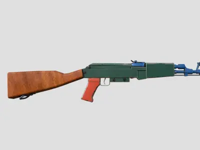cartoon ak47 toy model 3D model