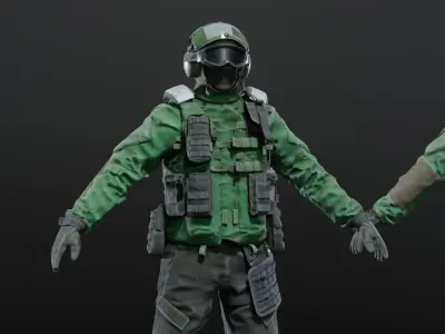 SOLDIER Flight Deck Crew 3D model