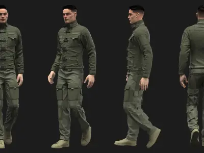 Tactical Outfit Marvelous Designer Clo 3D project 3D model