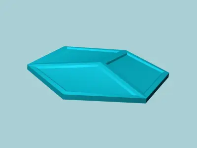 Hexagonal Wall Panel A01 - Interior Design Decoration Free 3D print model