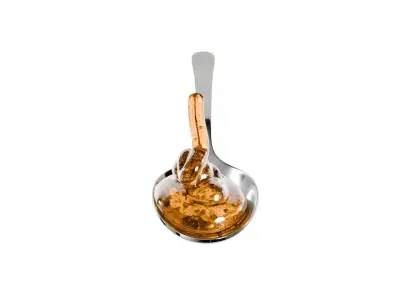 Honey Viscous Animation and Simulation on Spoon 3D model