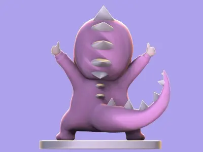 bocchi the rock dinosaur 3D print model