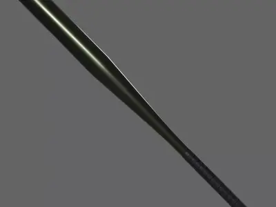 PBR Baseball Bat Green Low-poly 3D model