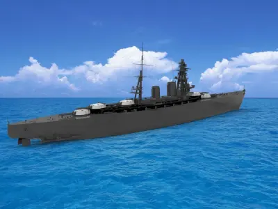 Amagi-class battlecruiser 3D model