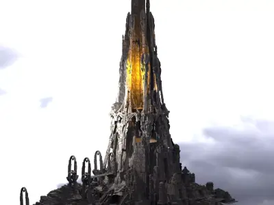 Dark Orthanc Tower centre 3D model