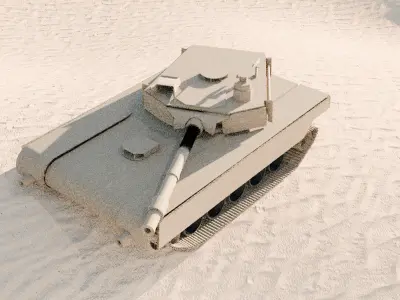 M1A2 Cardboard Model Free 3D model