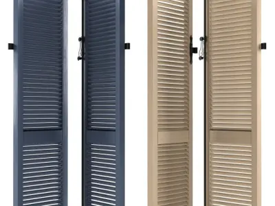 Louvered shutters 3D model purchase