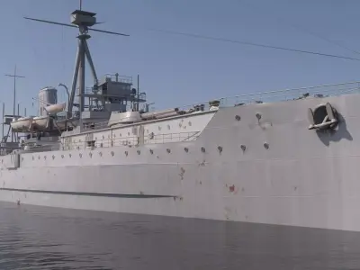 SuperB Warship 3D model