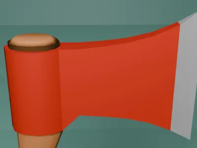 Low-Poly Stylized Axe Free low-poly 3D model