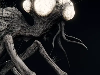 Monster Creature - Lamp Head Low-poly 3D model