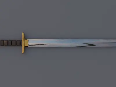 ROYAL SWORD IN GOLD LOW POLY Low-poly 3D model