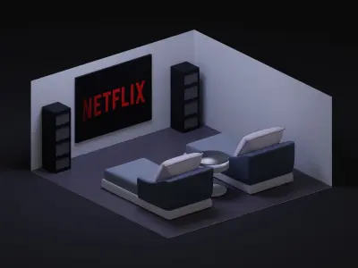 Isomeric Private Home Cinema 3D model