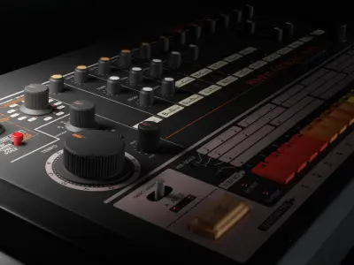 TR-808 High Poly Model 3D model