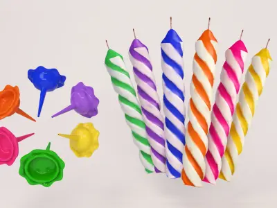 Birthday Candle 3D model