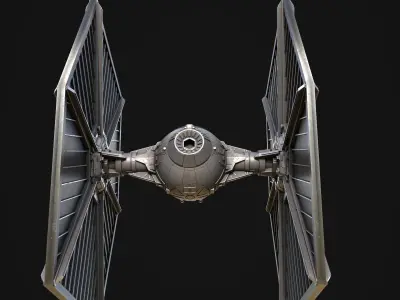 Star wars -Tie fighter - game ready-  detailed Low-poly 3D model