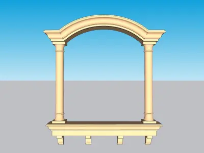 indian jodhpuri stone jharokha window 3d modal 3D model