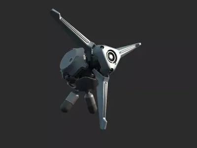 Future sci-fi surveillance drones 3D model