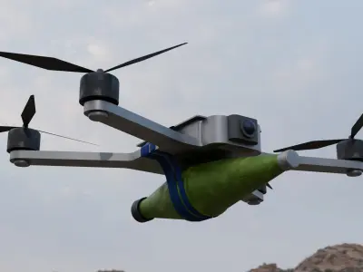 FPV Kamikaze Drone 3D model