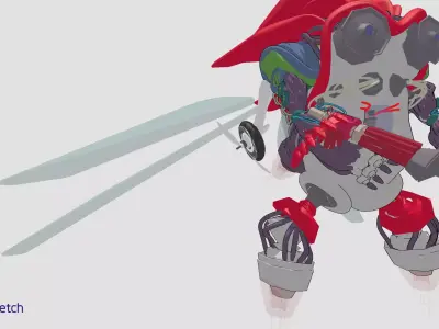 armored drone destroyer 3D model