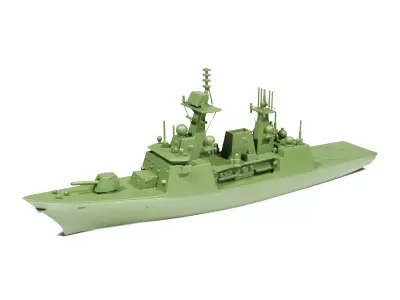 Military frigate 3D print model