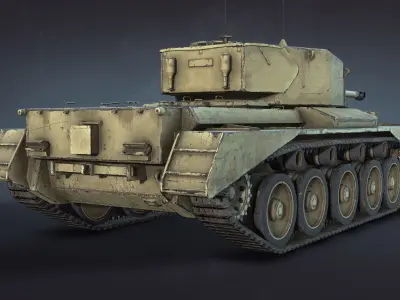 Comet I A34 Cruiser Tank Low-poly 3D model