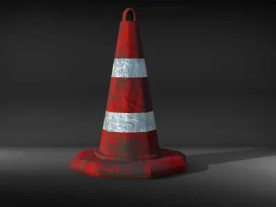 Traffic Cone Game Ready Low-poly 3D model